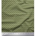 thumbnail image 1 of Soimoi Moss Georgette Fabric Leaves Small Printed Fabric 1 Yard 42 Inch Wide, 1 of 3
