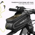 thumbnail image 5 of Prettyui Bike Front Frame Bags Waterproof Bicycle Top Tube Mount Handlebar Storage Bag Reflective 7.0inch Phone Case Touchscreen Bag, 5 of 9