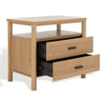 thumbnail image 6 of SAFAVIEH Couture Jaylessa Modern Nightstand with 2 Drawers, Natural, 6 of 15