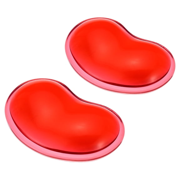Uxcell Gel Mouse Wrist Rest Mouse Wrist Support Ergonomic Mouse Pad Cushion Comfortable Memory Foam, Red 2 Pack