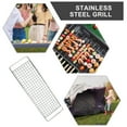 thumbnail image 2 of Grill Multi-function Mesh Campfire Grate Camping BBQ Net 304 Stainless Steel Grilling Vegetables Organizer Pouches, 2 of 6