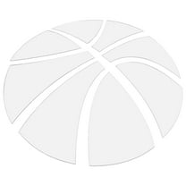 HOOWIFFY Basketball Wall Decal Acrylic Wall Decal Silver 1Set for Fan Gear