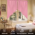 thumbnail image 3 of Swag Curtains Valances for Windows, Pink Short Kitchen Window Curtains Over Sink, Solid Color Cafe Curtains Panel Set Of 2,Rod Pocket, 36 Inches Length, 3 of 8
