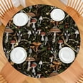 thumbnail image 2 of Brown Mushroom Plant Black Pattern Round Fitted Tablecloth with Elastic Edge,Dining Table Cover Waterproof,Outdoor Round Tablecloth for Camping,Dining,Indoor and Outdoor, 2 of 7