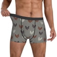 thumbnail image 3 of Men's Boxer Briefs, Minimalist Multi-Color Chicken Soft Comfy Mens Underwear Boxer Briefs Breathable With Widen Waist, 3 of 7