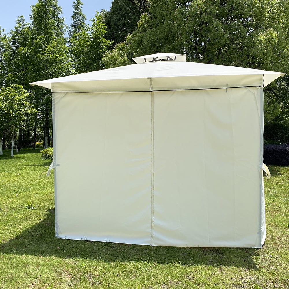 Private Jungle Outdoor 10x10 Ft Patio Garden Gazebo Tent, Outdoor Shading, Gazebo Canopy with Curtains,Beige Private Jungle Outdoor 10x10 Ft Patio Garden Gazebo Tent, Outdoor Shading, Gazebo Canopy with Curtains,Beige