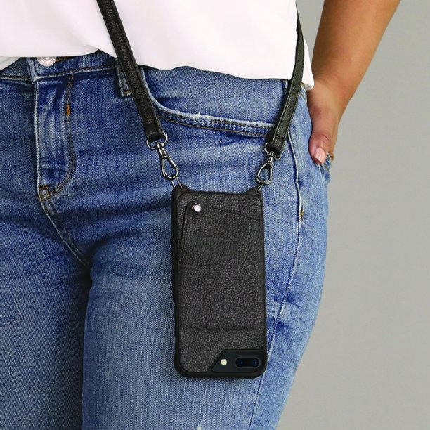 Fellowes iPhone 6, iPhone 7 & iPhone 8 Plus Crossbody Case, Black