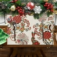 thumbnail image 2 of Binwennn Dining Table Set Dinning Table Set Easter Bunny Egg Pattern Linen Print Kitchen Dining Room Insulated Decorative Placemat（6）, 2 of 7