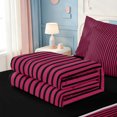 thumbnail image 5 of Erosebridal Line Geometric Pattern Zipper Twin Comforter Sets with Fitted Sheet and 2 Pillowcases,Aesthetic Striped Zipper Bedding Set,Black Reversible,4 Pieces, 5 of 7