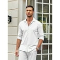 thumbnail image 3 of Coshow Mens Button Down Dress Shirts Business Casual Long Sleeve Wrinkle Free Blouses, 3 of 7