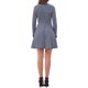 thumbnail image 3 of Vestido A-Line Elegante de Cuello Redondo con Botones de Houndstooth para Mujeres INSPIRE CHIC Talla S 2, 3 of 6