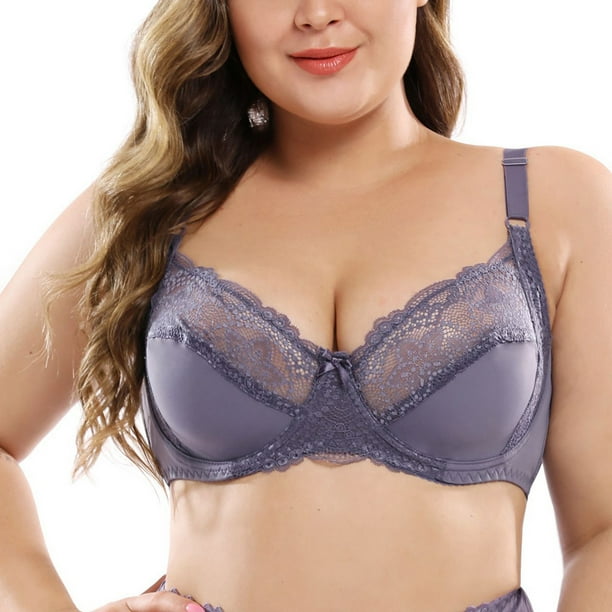 Borniu Wirefree Bras for Women ,Plus Shoulder Straps Lace Bra Wirefreee Extra-Elastic Bra Active Yoga Sports Bras 38D-48D, Clearance - Walmart.com