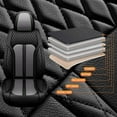 thumbnail image 3 of JIAMAOXIN Full Set Car Seat Covers for Mazda CX-7 2007-2012 Faux Leather Cover Protectors Waterproof (5 Seats,Black), 3 of 5