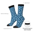thumbnail image 4 of Cauagu Sea Water Wave Print Crew Socks for Women and Men,Adult Athletic Running Socks 1-Pair Sports Socks Work Gear Socks with Moisture Wicking, 4 of 6