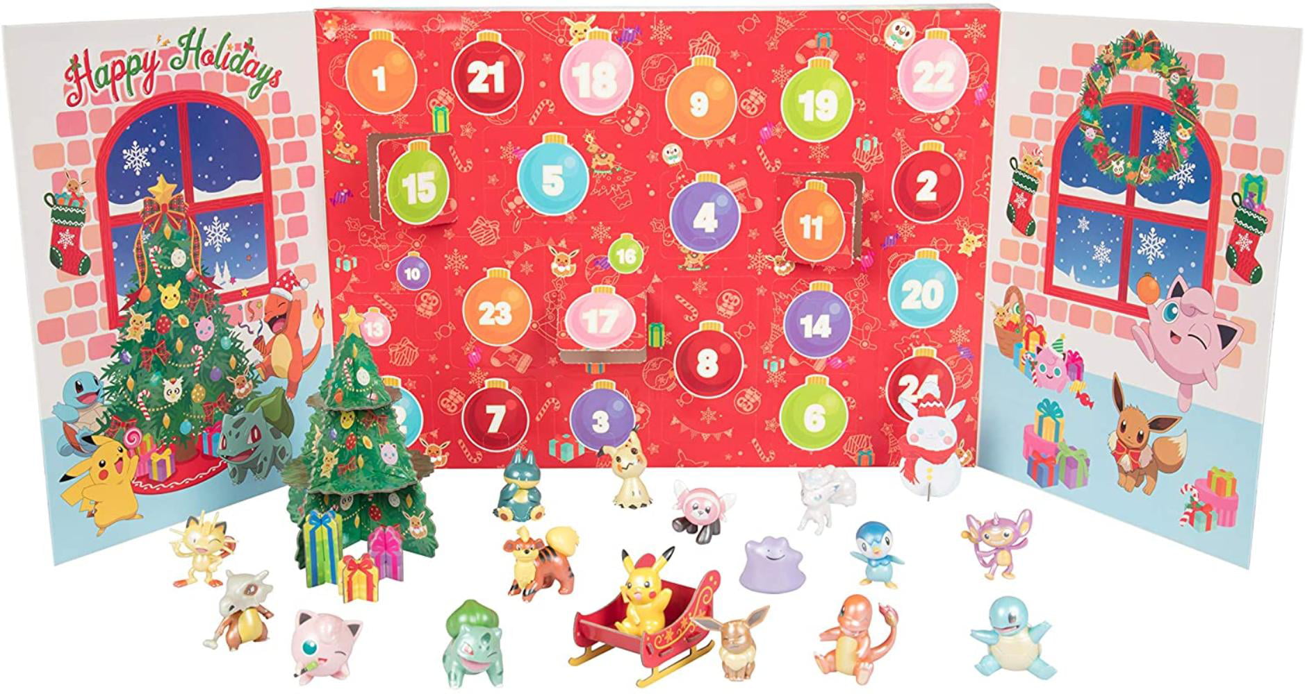 16 Figures w/ special finish Pokemon Holiday Advent Calendar 8 Accessories & 