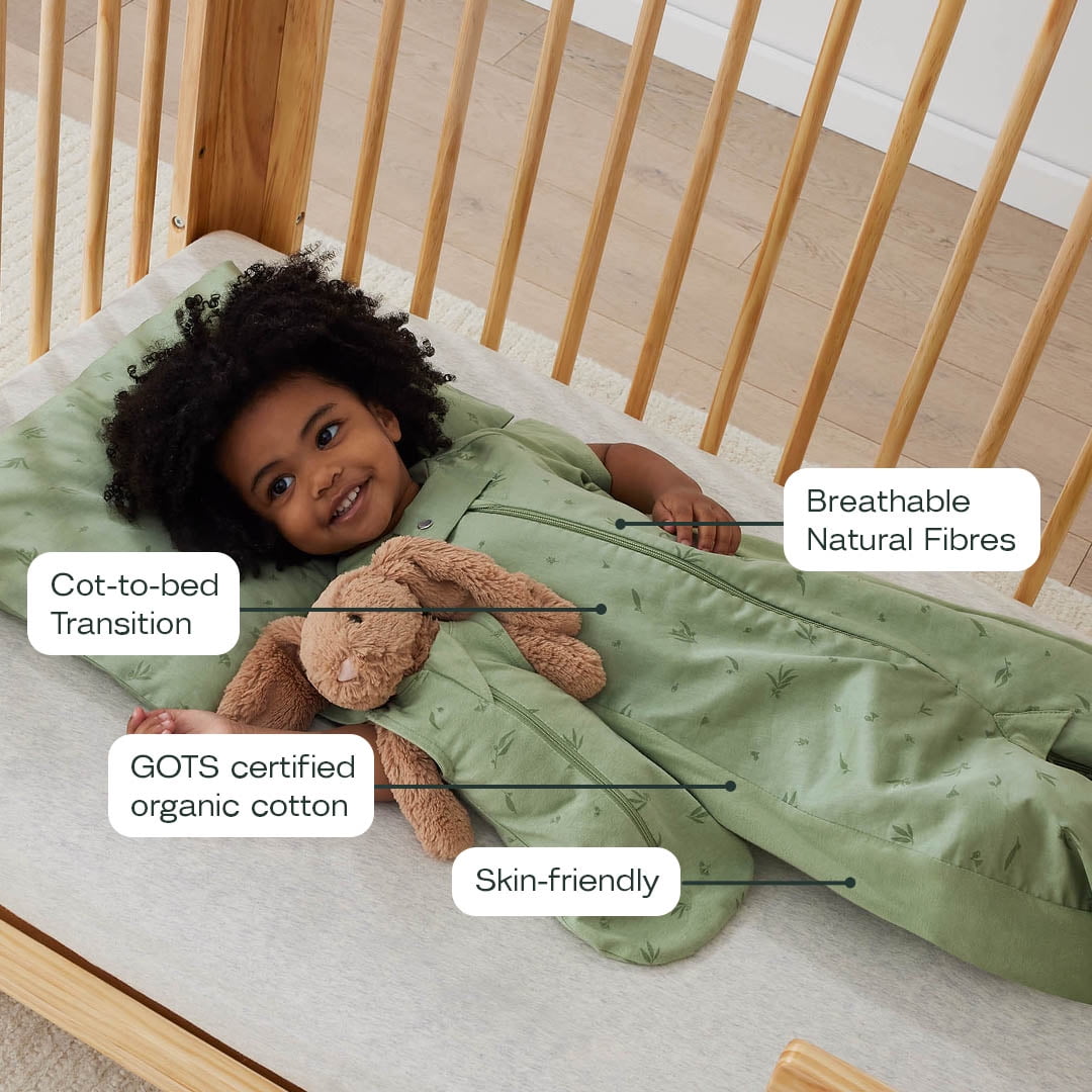 ergoPouch 0.3 TOG Toddler Pillow with Case - Made From and Filled with 100% GOTS Fertified Organic Cotton - Provides Pure Comfort for Your Little One's Peaceful Sleep (Toddler, Willow)