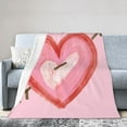 thumbnail image 1 of Pink Romantic Love Graffiti Throw Blanket, Anti-Pilling Ultra-Soft Micro Fleece Cover Blanket for Bed Sofa, for All Seasons, 40"x30", 1 of 9