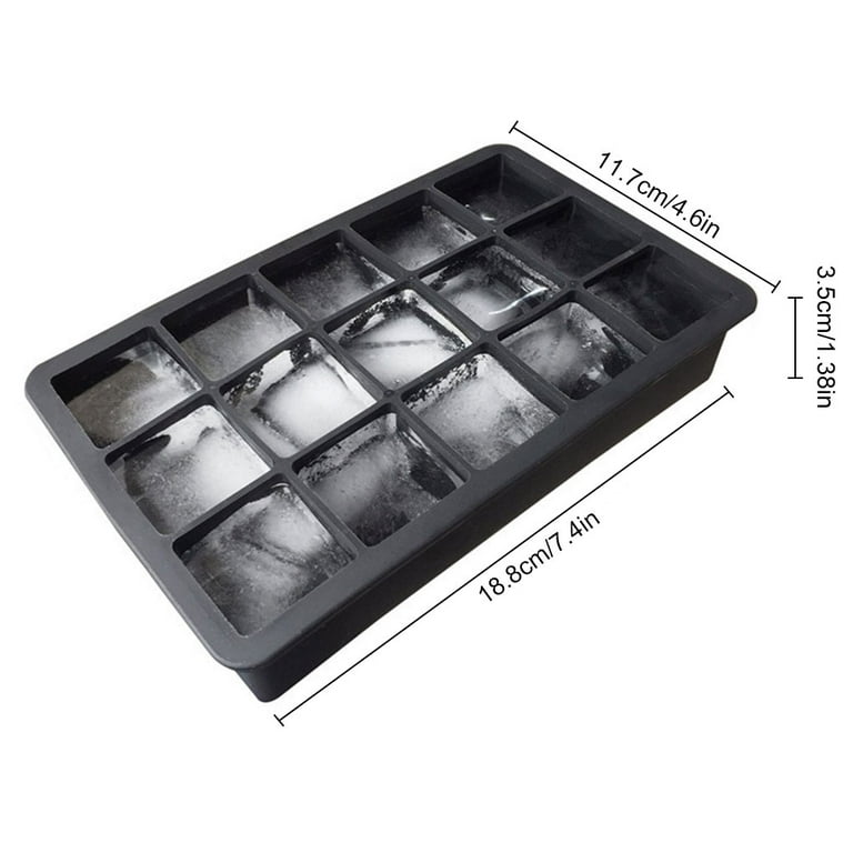4/15 Grids Ice Cube Maker 1/2PCS Whiskey Wine Cocktail Ice Cube