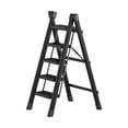 thumbnail image 4 of Folding Ladder Space Saving Non Slip Thickened Foldable Black Folding Step Stool Five layers, 4 of 9