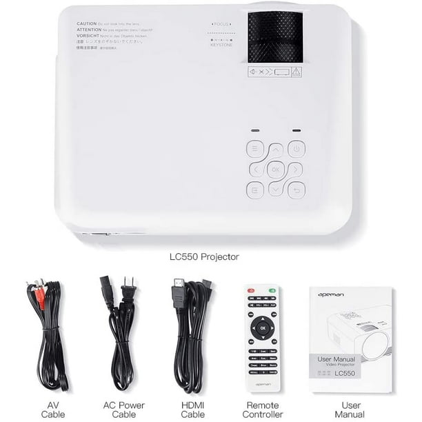 Mini Projector, APEMAN 5000 Lumen 1080P Supported Projector, 200