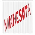 thumbnail image 3 of Ambesonne Minnesota Shower Curtain, Simplistic State Name, 69"Wx75"L, Vermilion and White, 3 of 3
