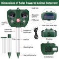 thumbnail image 4 of Repelente ultrasónico de plagas con energía Solar para exteriores, repelente de gatos para exteriores, repelente Solar de animales ultrasónico con Sensor de movimiento, 4 of 5