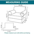 thumbnail image 2 of T Cushion Chair Slipcover Armchair Slipcover for Living Room Stretch Sofa Couch Cover Soft Armchair Cover Washable Furniture Covers with Individual T Cushion Seat Covers (Chair, Porcelain), 2 of 14