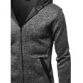 thumbnail image 3 of FashionOutfit Men's Fine Quality Plush Fleece Lined Zip up Hoodie Jacket, 3 of 3