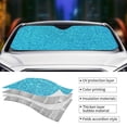 thumbnail image 5 of Bingfone Blue Glitter Car Windshield Sun Shade Protector Keep Your Vehicle Cool Sun Shield Visor Cover Foldable For Car Truck Suv-Small, 5 of 9