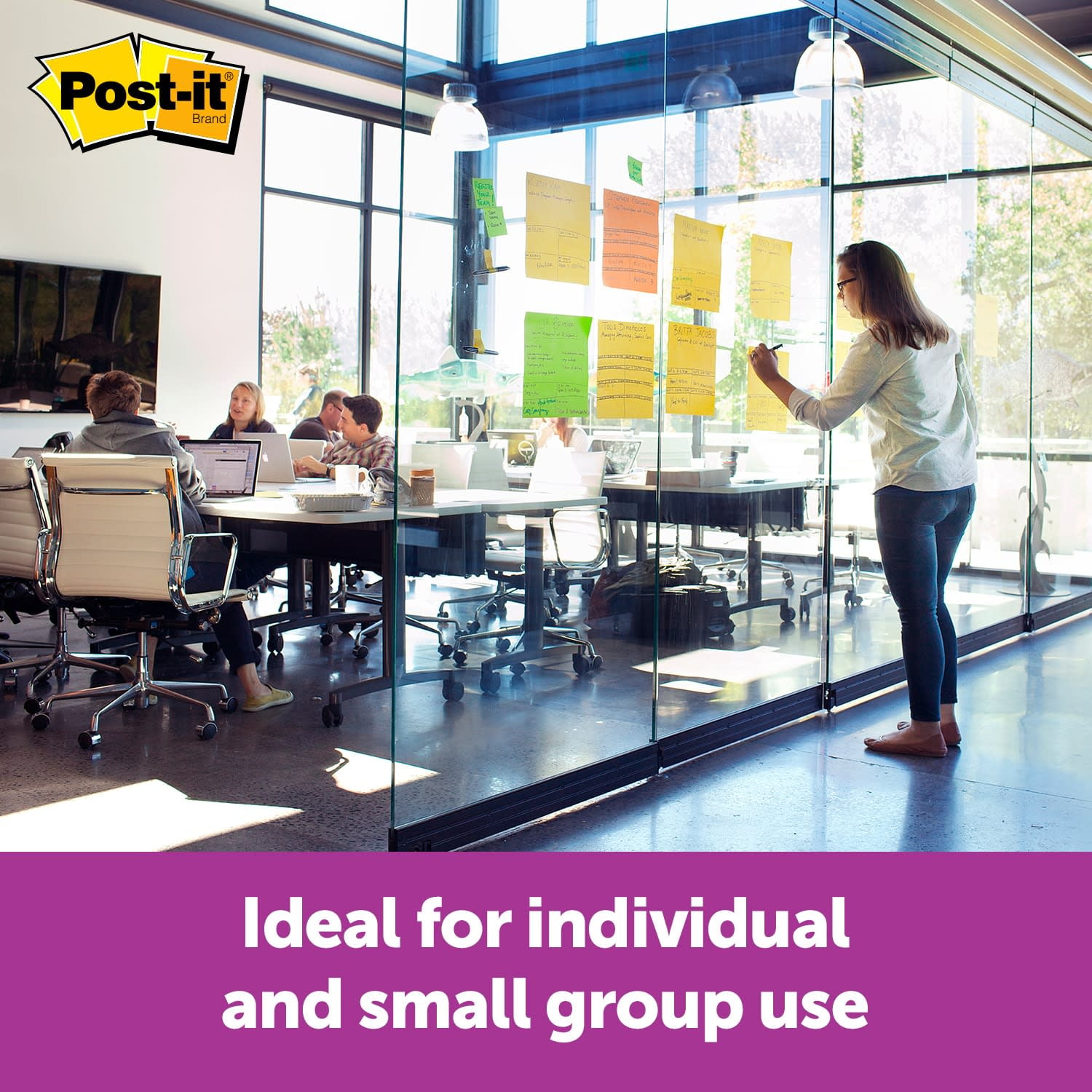 Post-it Super Sticky Big Notes, 11 in x 11 in, Neon Orange