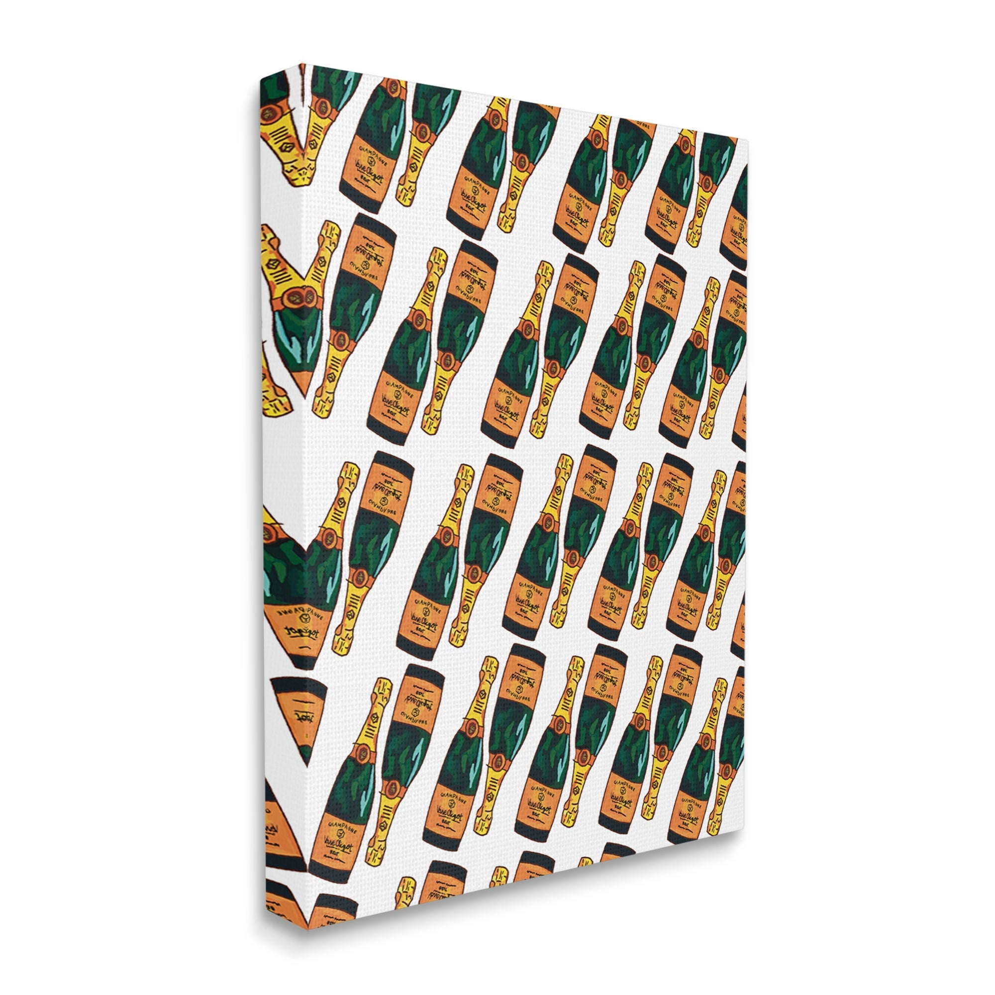 Stupell Industries Pair Champagne Bottles Pattern Arrangement Alcohol Drink Graphic Art Gallery Wrapped Canvas Print Wall Art, Design by Amelia Noyes