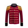 thumbnail image 1 of Hansber Costume de Major de Batterie Américaine pour Enfants Garçons Uniforme de Groupe de Marche Rouge Veste à Manches Longues avec Franges Rouge 8, 1 of 7