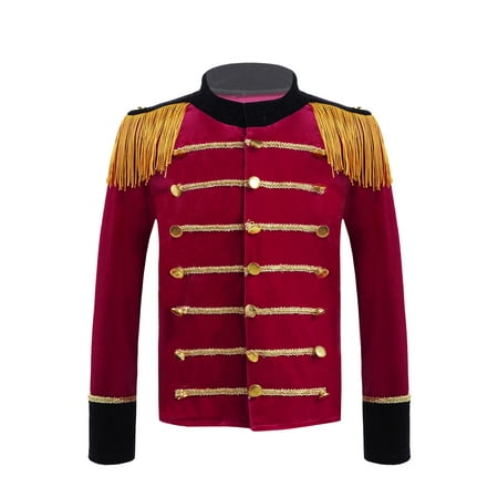 iiniim Boys Girls Matching Band Drum Major Costume Fancy Jacket Coat Trumpet Team Honor Guard Uniform
