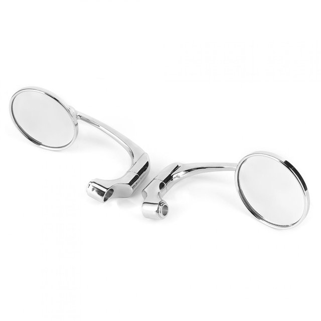Espejos retrovisores redondos, espejo lateral de manillar galvanizado BiuZi para espejo retrovisor de modificación de motocicleta de rosca de 8/10mm