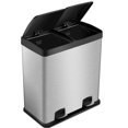 thumbnail image 3 of Topbuy 16 Gallon Stainless Steel Trash Can Double Bucket Pedal Bin, 3 of 6