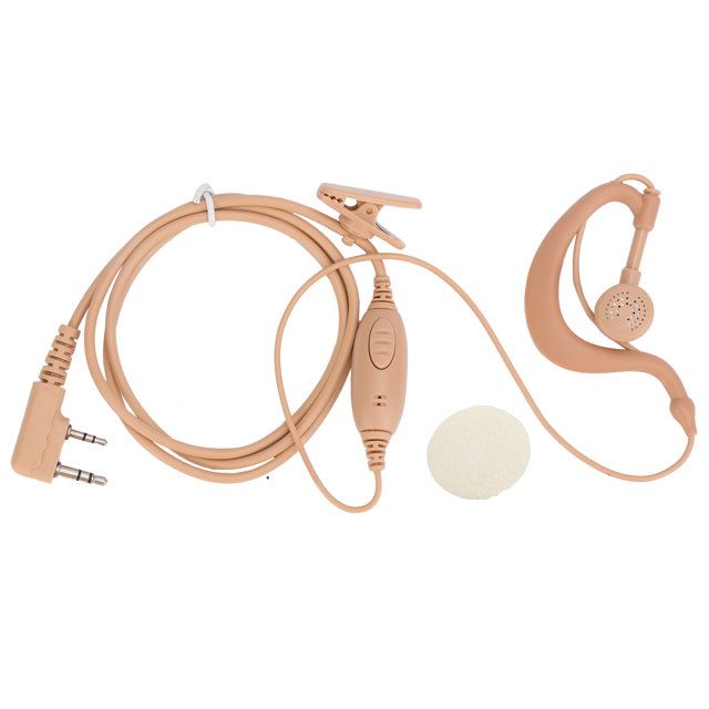 Auricular Walkie Talkie con gancho para la oreja, cabezal K, tipo Universal con tapón para los oídos para Baofeng
