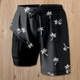 thumbnail image 2 of Womens Swim Shorts Casual Double Layer Inner Pocket Lightweight Convenience Bermuda Shorts for Women,Black,L, 2 of 3
