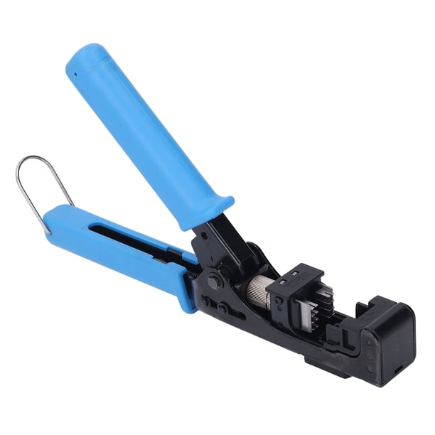 Herramienta De Engarzado RJ45, Herramienta De Terminación De Velocidad En ángulo De 90 Base Ergonómica Ajustable Alta Eficiencia Para Cat6A