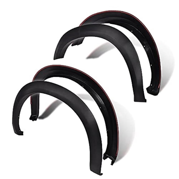 PIT66 Textured Wheel Protector Rivet Fender Flares Cover Fit For 2010-2017 Dodge Ram Black