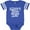Football Blue and White, variant on Daddys Little Beard Puller Boys or Girls Baby Bodysuit