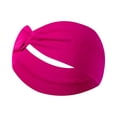 thumbnail image 4 of Unisex Sports Running Fitness Headband Sweatproof Elastic Cotton Hair Band for Yoga Gym Workout Soft Twisted Knot Turban Headwrap, Orange 9x3 Inch, 4 of 5