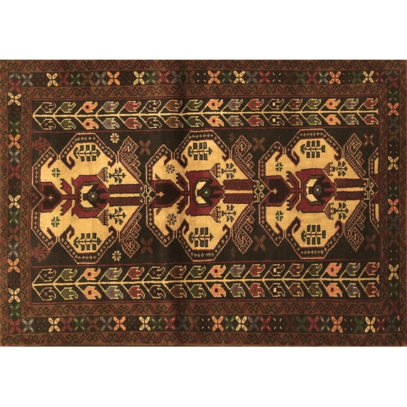 Ahgly Company Indoor Rectangle Persian Brown Traditional Area Rugs, 5' x 8'