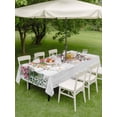 thumbnail image 4 of Outdoor Tablecloths with Umbrella Hole & Zipper, Pink Spring Floral 54x80 Inch Tablecloth Rectangle, Wooden Elegant Farmhouse Botanical Waterproof Table Cloth, Patio/Pool/Picnic Table Covers, 4 of 8