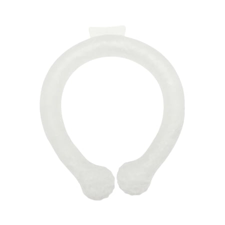 Neck Cooling Tube, Wearable Cooling Neck Wrap, Reusable for Hot Weather, Neck Cold Ice Pack for Outdoor Camping Sports Driving ClearWhiteL18x16.5cm