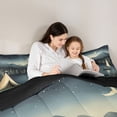 thumbnail image 4 of Erosebridal Lake Life Queen Comforter Set 3pcs for Teens Boys Girls,Kids Rustic Cottage Happy Camping Bedding Comforter Set,Black Reversible,Lightweight Room Decor, 4 of 6