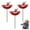 3PCS, variant on Handmade Metal Flower Garden Stake with Bee Bath & Bird Water Bowl – Decorative Outdoor Yard Art, Butterfly & Pollinator Watering Station, Weather-Resistant Garden Decor Gift