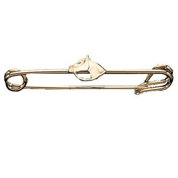 Exselle 246082 Plain Stock Pin with Horse Head Gold Plate