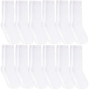 12 Pairs Womens White Diabetic Socks for Neuropathy, Edema, Circulation, Comfort, by excell 9-11