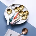 thumbnail image 2 of Raindrops Set of 3 Stainless Steel Soup Spoons with Ergonomic Smooth Handles Kitchen Flatware, 2 of 8