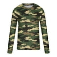 thumbnail image 5 of Tawop Mens Shirt Crew Neck Long Sleeve Graphic Flag Casual Camouflage L, 5 of 5